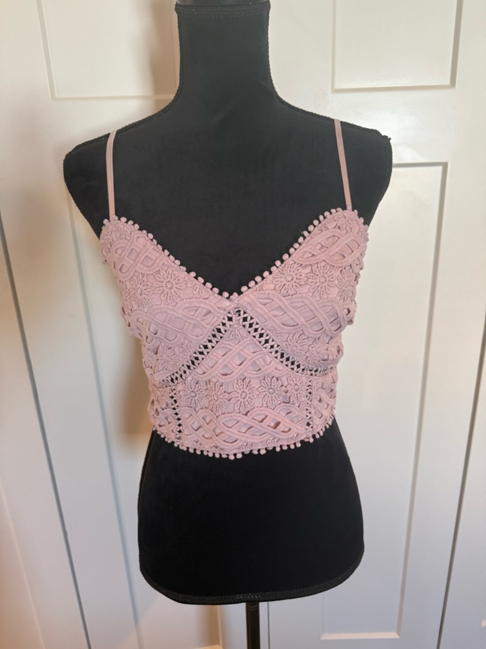 Listicle Pink Smocked Crop Top